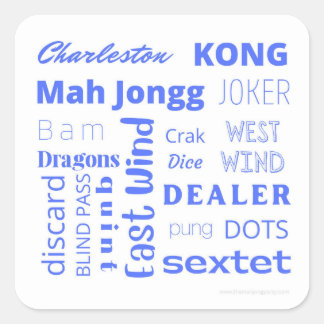 Mah Joggの青いステッカー スクエアシール