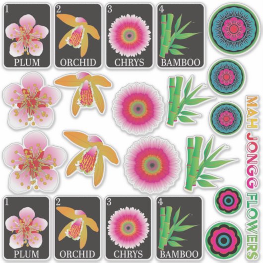 Mah Jogg 4花シール シール (正面)