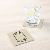 Mah Jongのコースター スクエアペーパーコースター (インサイチュ)