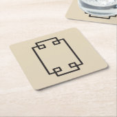 Mah Jongのコースター スクエアペーパーコースター (アングル)
