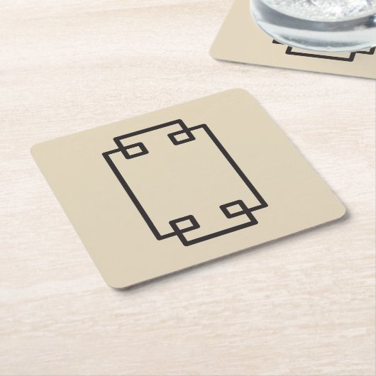 Mah Jongのコースター スクエアペーパーコースター (アングル)