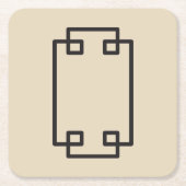 Mah Jongのコースター スクエアペーパーコースター (正面)