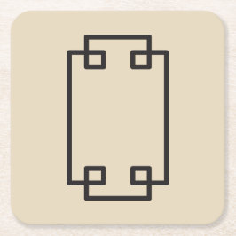 Mah Jongのコースター スクエアペーパーコースター