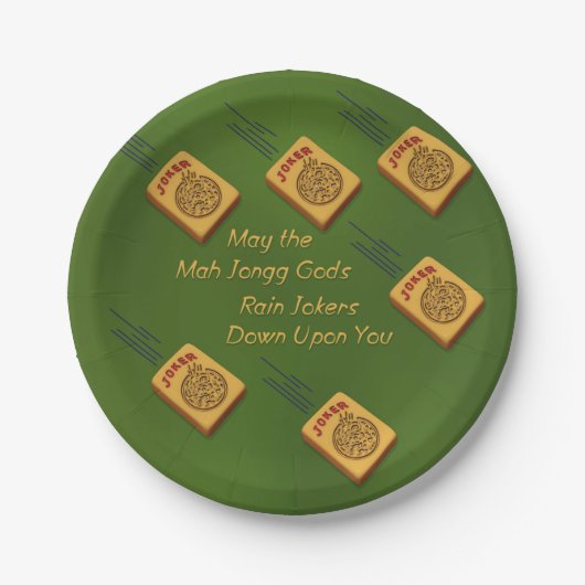 Mah Jongの願い ペーパープレート (正面)