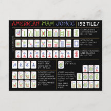 Mah Jong Charleston/American Tiles Card