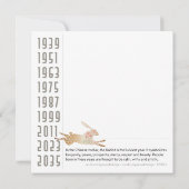 Mah Jong Year of the Rabbit Flat Card 招待状 (裏面)