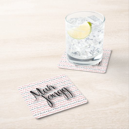 Mah Jonggのコースター スクエアペーパーコースター (インサイチュ)