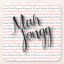 Mah Jonggのコースター スクエアペーパーコースター