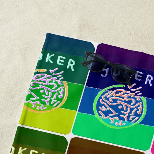 Mah Jonggのジョーカーのビーチタオル ビーチタオル (インサイチュ)