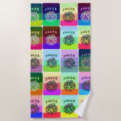 Mah Jonggのジョーカーのビーチタオル ビーチタオル (正面)