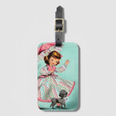 Mah Jonggのジョーカーのプードルの荷物のラベル ラゲッジタグ (正面縦)