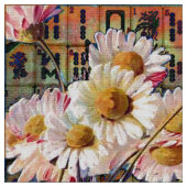 Mah Jonggのデイジーの生地 ファブリック (クローズアップ)