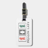 Mah Jonggのドラゴンの荷物のラベル ラゲッジタグ (正面縦)