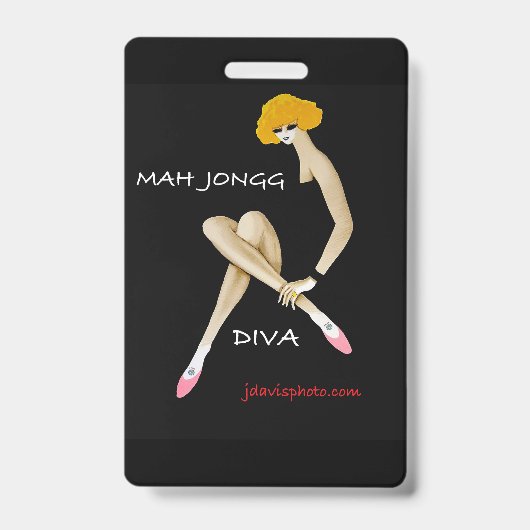 Mah Jonggのプラスチックバッジ バッジ (正面)