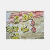 Mah Jonggの恋人のためのフリースブランケット フリースブランケット (正面(横))