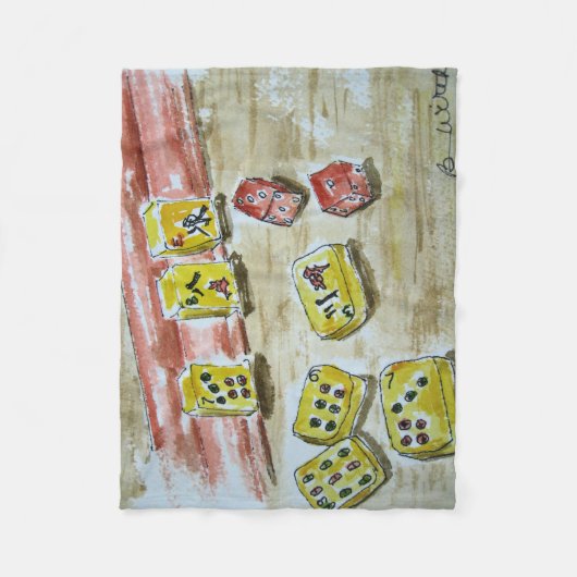 Mah Jonggの恋人のためのフリースブランケット フリースブランケット (正面)
