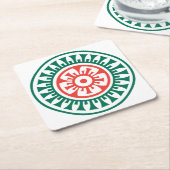 Mah Jonggの点のコースター スクエアペーパーコースター (アングル)