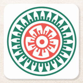 Mah Jonggの点のコースター スクエアペーパーコースター