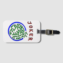 Mah Jonggの白いジョーカーの荷物のラベル