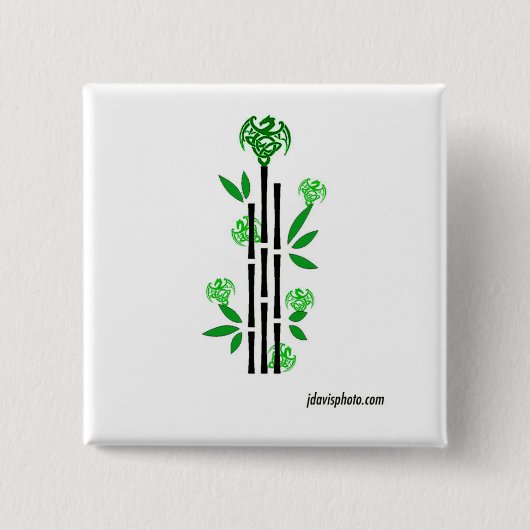 Mah Jonggの緑ドラゴンPin 缶バッジ (正面)