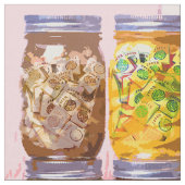 Mah Jonggの缶詰になる時間生地 ファブリック (クローズアップ)