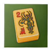 Mah Jonggの花のタイル タイル (正面)