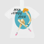 Mah Jonggの花型女性歌手のオーナメント オーナメント (裏面)