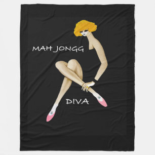Mah Jonggの花型女性歌手のフリースブランケット フリースブランケット
