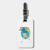Mah Jonggの花型女性歌手の荷物のラベル ラゲッジタグ (正面縦)