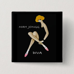 Mah Jonggの花型女性歌手Pin 缶バッジ