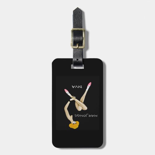 Mah Jonggの荷物のラベル ラゲッジタグ (正面縦)