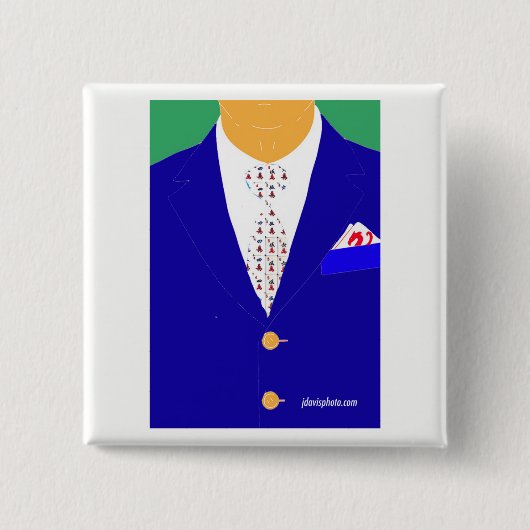 Mah Jonggの赤いドラゴンPin 缶バッジ (正面)