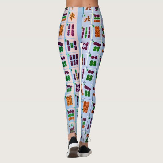 Mah Jonggの青はレギンスをタイルを張ります レギンス (裏面)