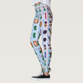 Mah Jonggの青はレギンスをタイルを張ります レギンス (左)