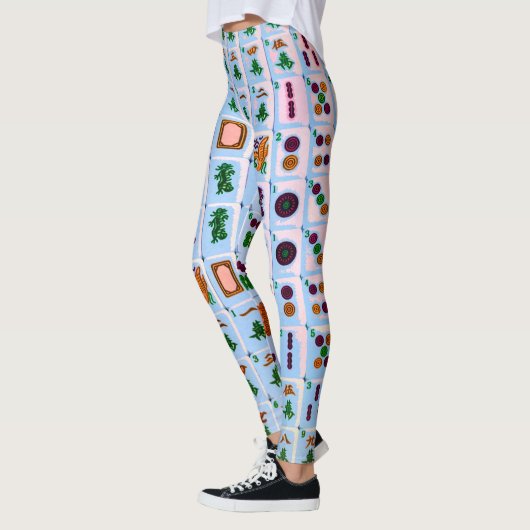 Mah Jonggの青はレギンスをタイルを張ります レギンス (左)