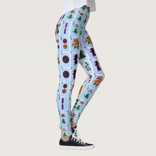 Mah Jonggの青はレギンスをタイルを張ります レギンス (右)