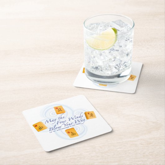 Mah Jonggの風 スクエアペーパーコースター (インサイチュ)