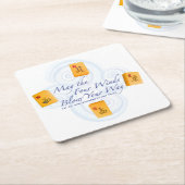 Mah Jonggの風 スクエアペーパーコースター (アングル)