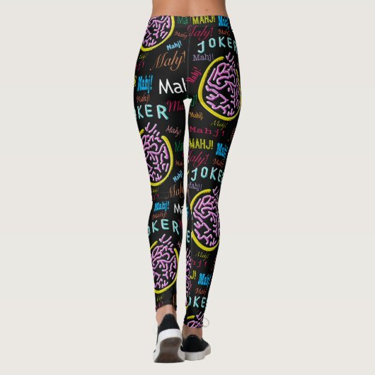 Mah Jonggの黒いジョーカーのレギンス レギンス (裏面)