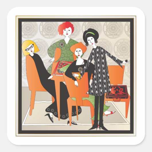 Mah Jonggゲームのシール スクエアシール (正面)