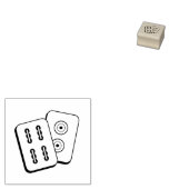 Mah-Jonggゲームタイル1x1 ラバースタンプ (押印)