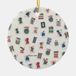 Mah Jonggタイルのシンボルのパーソナライズデザイン セラミックオーナメント