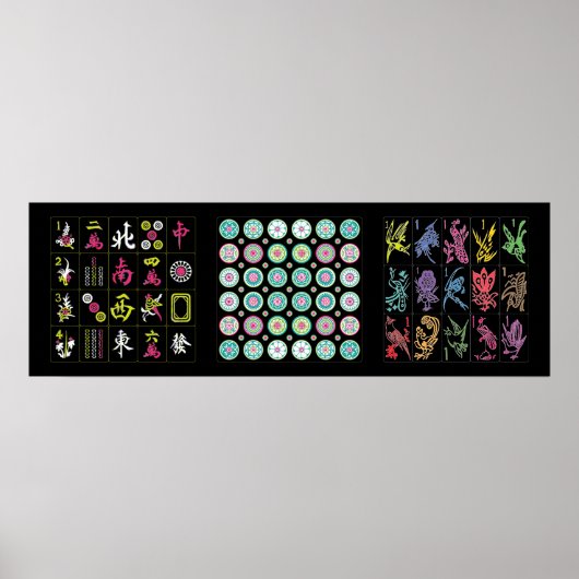 Mah Jonggタイルのポスター ポスター (正面)