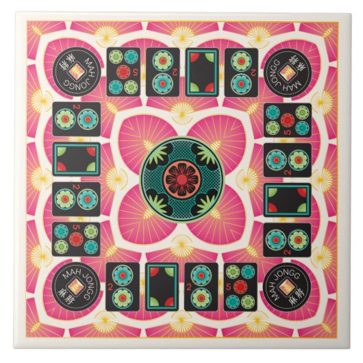 Mah Jonggファン2025セラミックタイル タイル (正面)