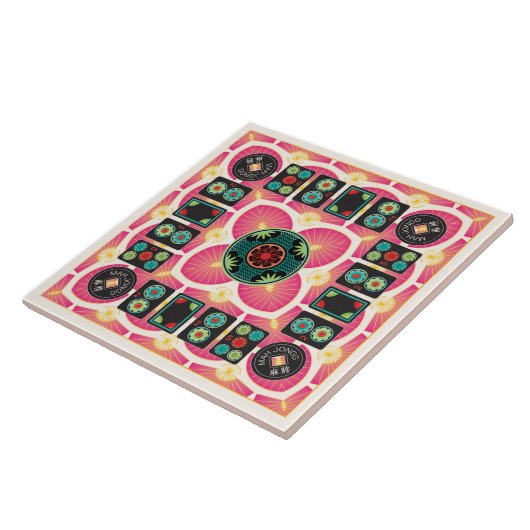 Mah Jonggファン2025セラミックタイル タイル (側面)