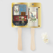 Mah Jonggレッドキャビネットファン ハンドファン (正面&裏面)