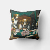 Mah Jongg猫および犬の枕 クッション (裏面)