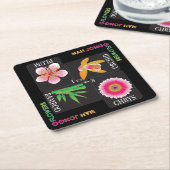 Mah Jongg 4花コースター スクエアペーパーコースター (アングル)