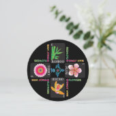 Mah Jongg 4花フラットカード (スタンド正面)