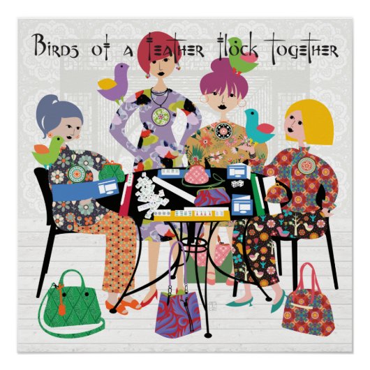 Mah Jongg Birdsポスター ポスター (正面)